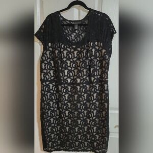 Lane Bryant Elegant Black Lace Dress Size 24 /0026
